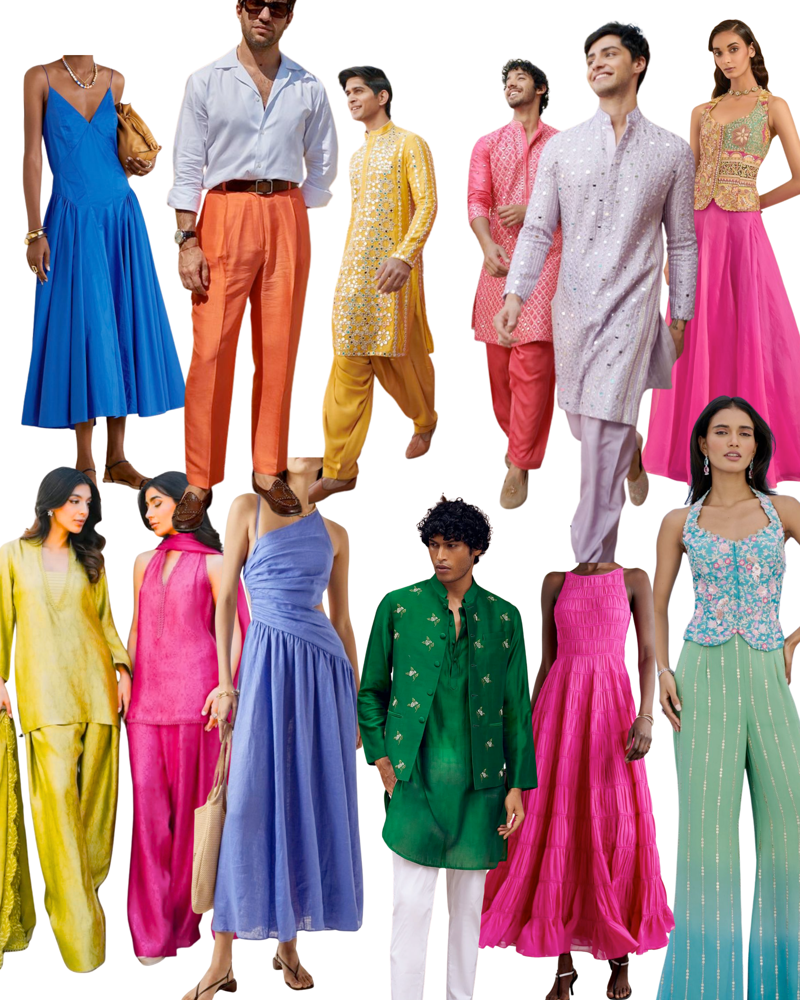 Mehendi outfit moodboard